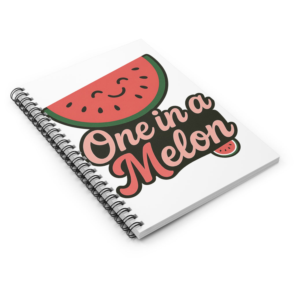 Cute Watermelon Spiral Notebook - 'One in a Melon'