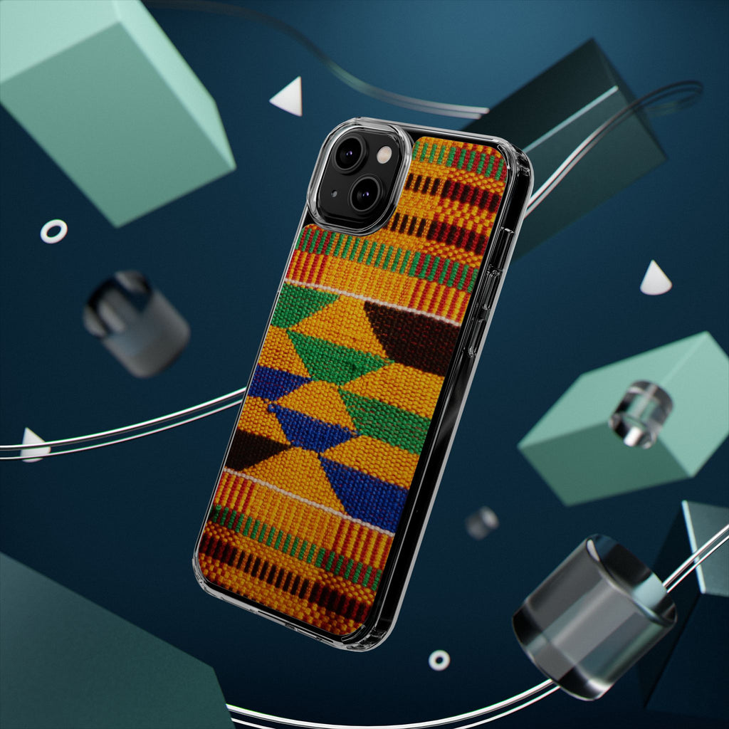 Kente Pattern Clear Impact-Resistant Phone Case