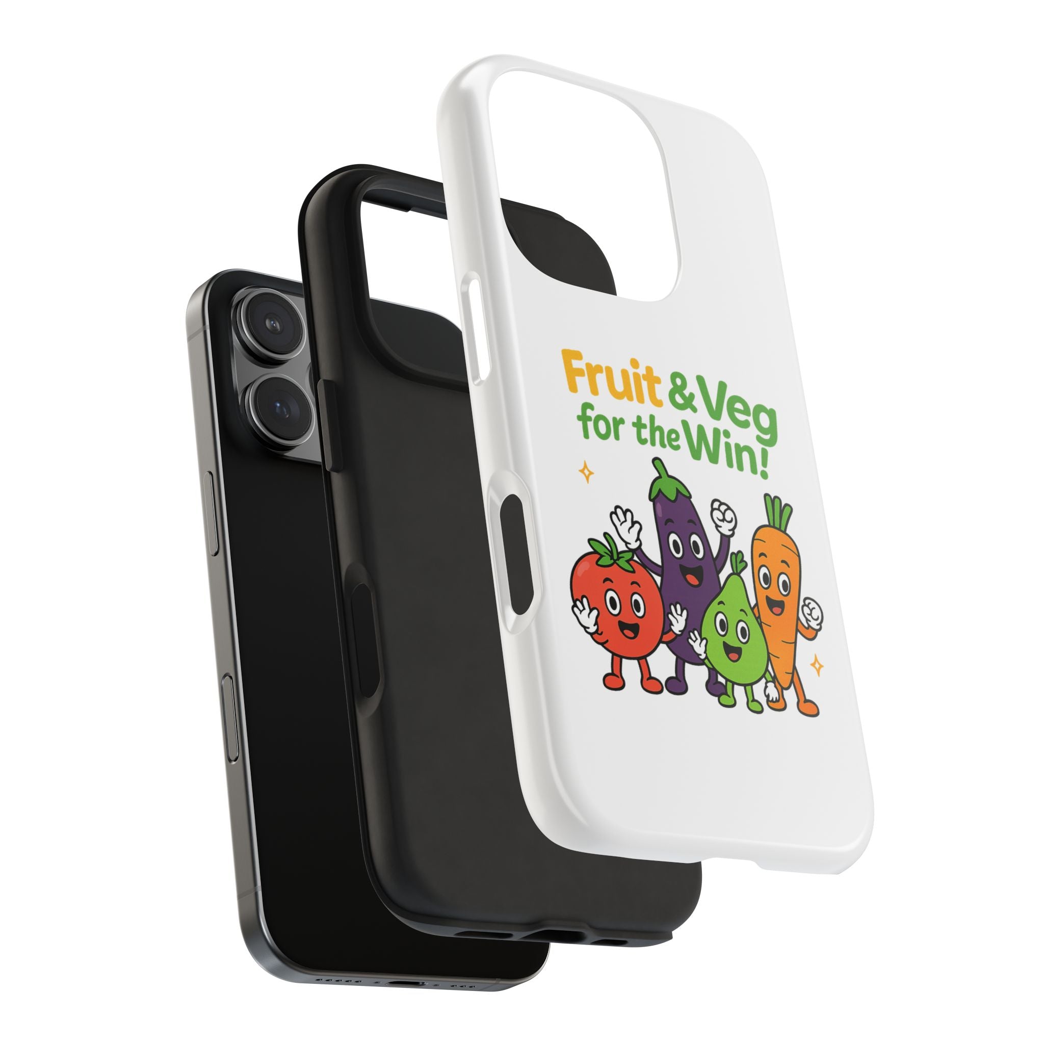 Phone Case — "Fruit & Veg for the Win!" Cute Healthy Veggie Design