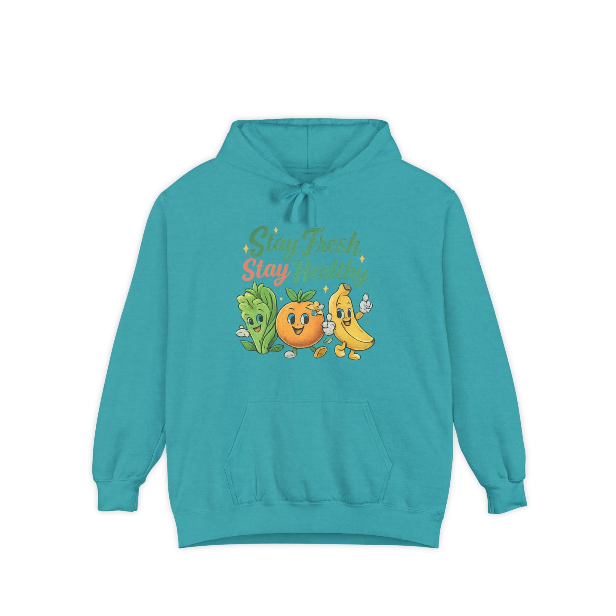 Stay Fresh Stay Healthy Hoodie — Cute Fruit & Veg Wellness Pullover