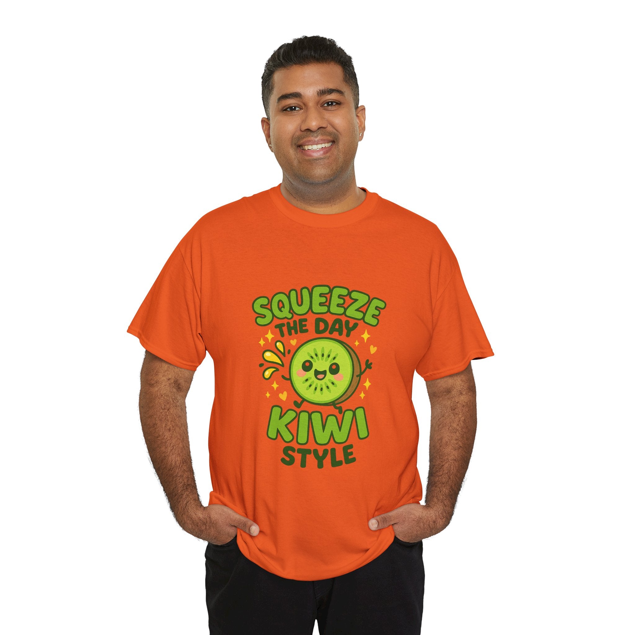 Kiwi Style Graphic Tee, Fun Unisex Cotton Shirt, Cute Fruit T-Shirt, Casual Summer Wear, Gift for Fruit Lovers, Squeeze the Day Tee