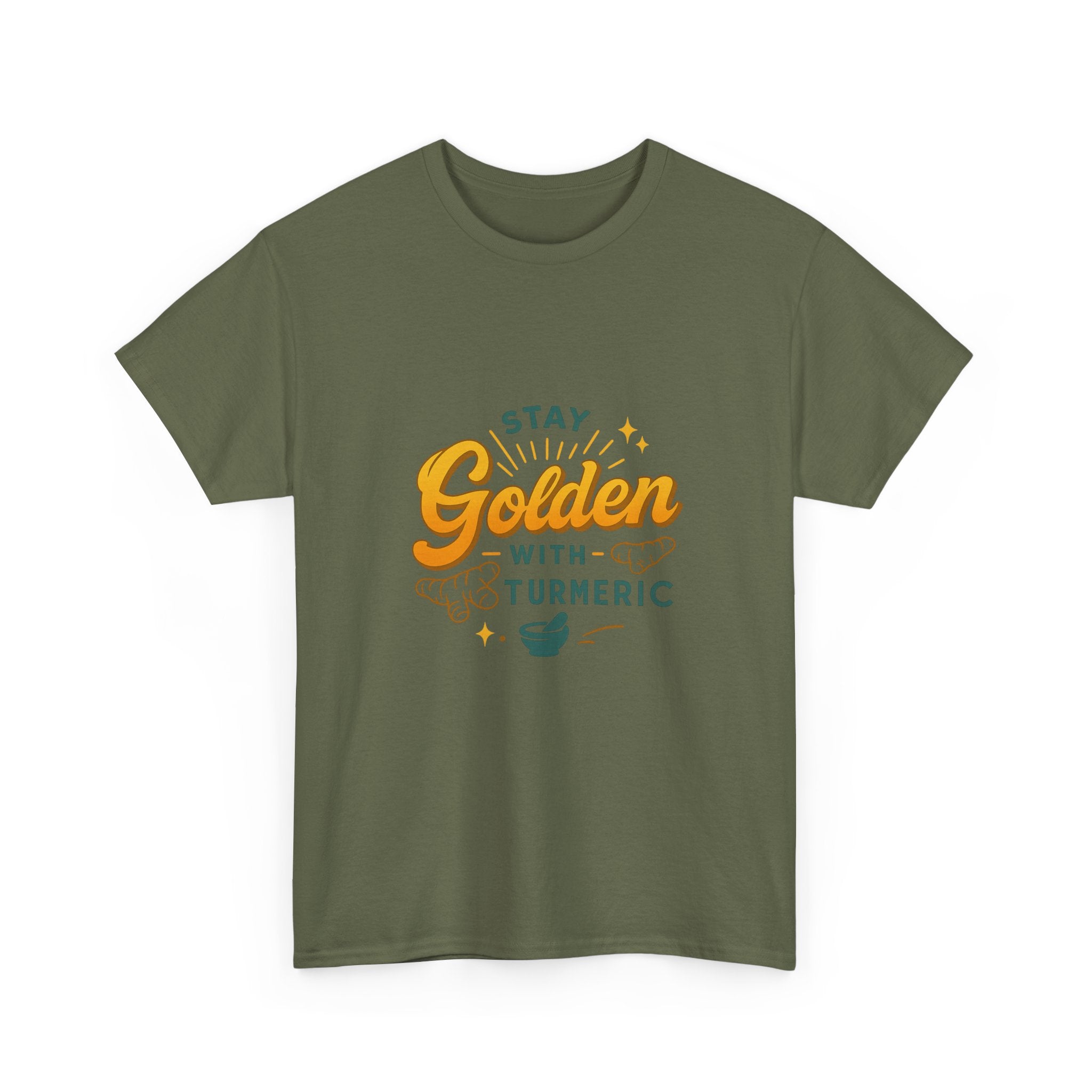 Stay Golden Turmeric Tee, Unisex Cotton T-Shirt, Health and Wellness Shirt, Gift for Herbalists, Eco-Friendly Fashion, Casual Wear