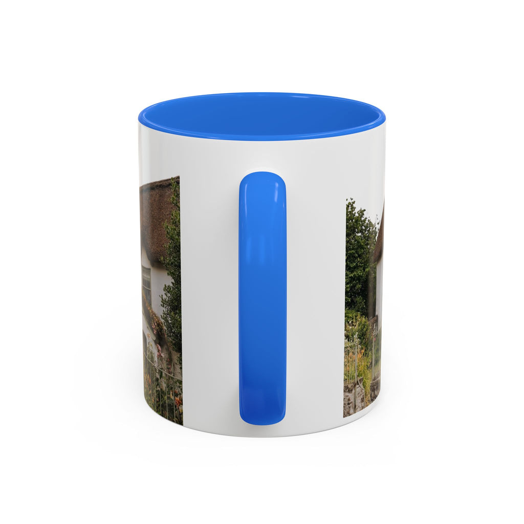 Thatched Cottage Photo Mug (11oz & 15oz) — Cozy English Cottage Scenic Coffee Cup