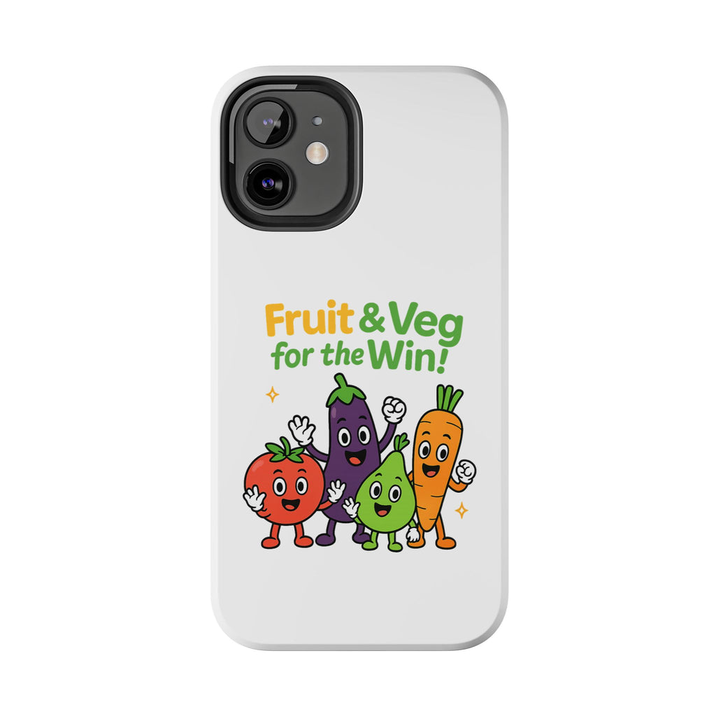Phone Case — "Fruit & Veg for the Win!" Cute Healthy Veggie Design