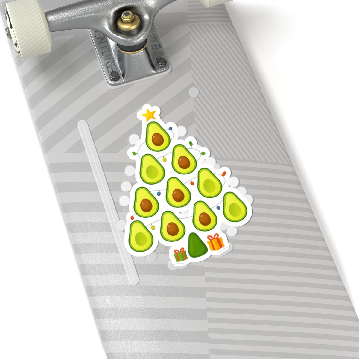 Avocado Christmas Tree Sticker — Festive Kiss-Cut Avocado Holiday Decal