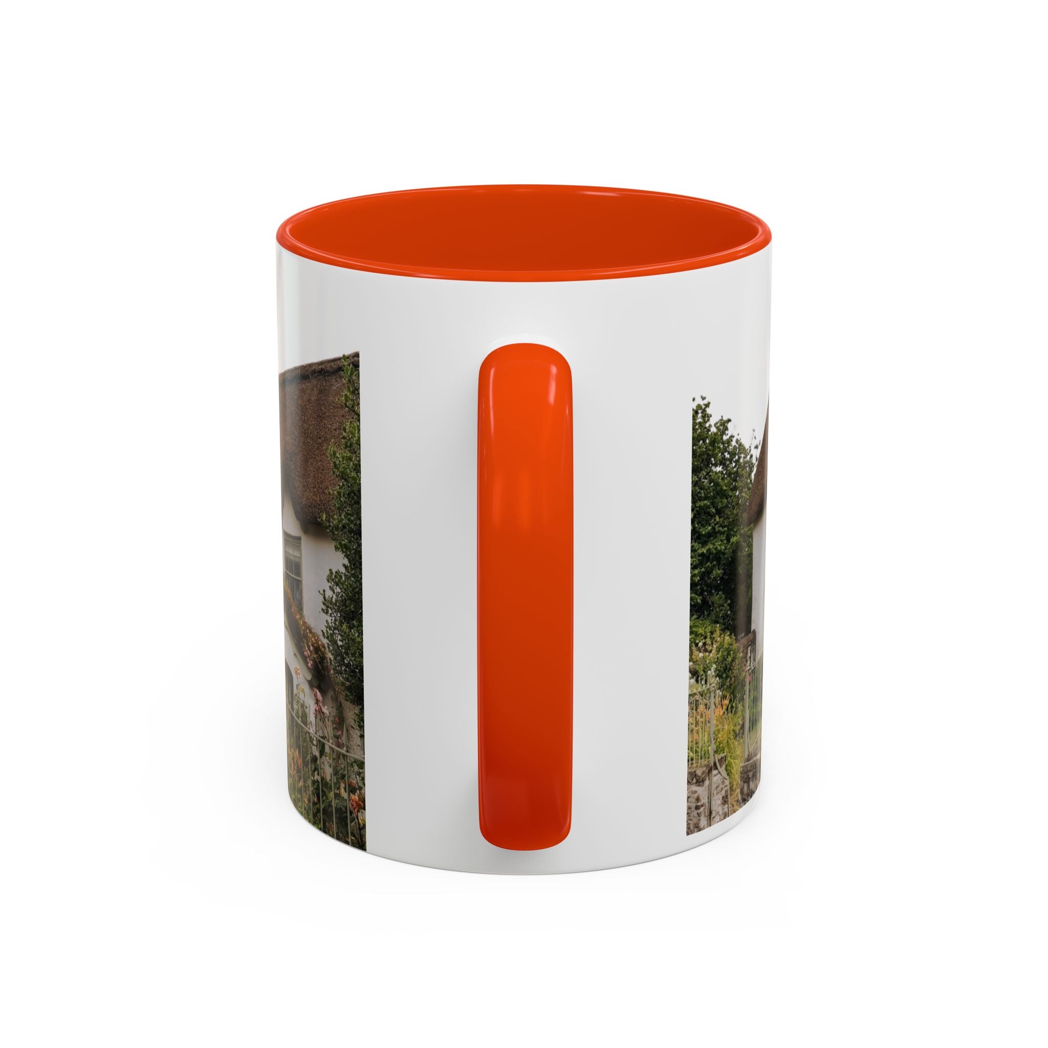 Thatched Cottage Photo Mug (11oz & 15oz) — Cozy English Cottage Scenic Coffee Cup