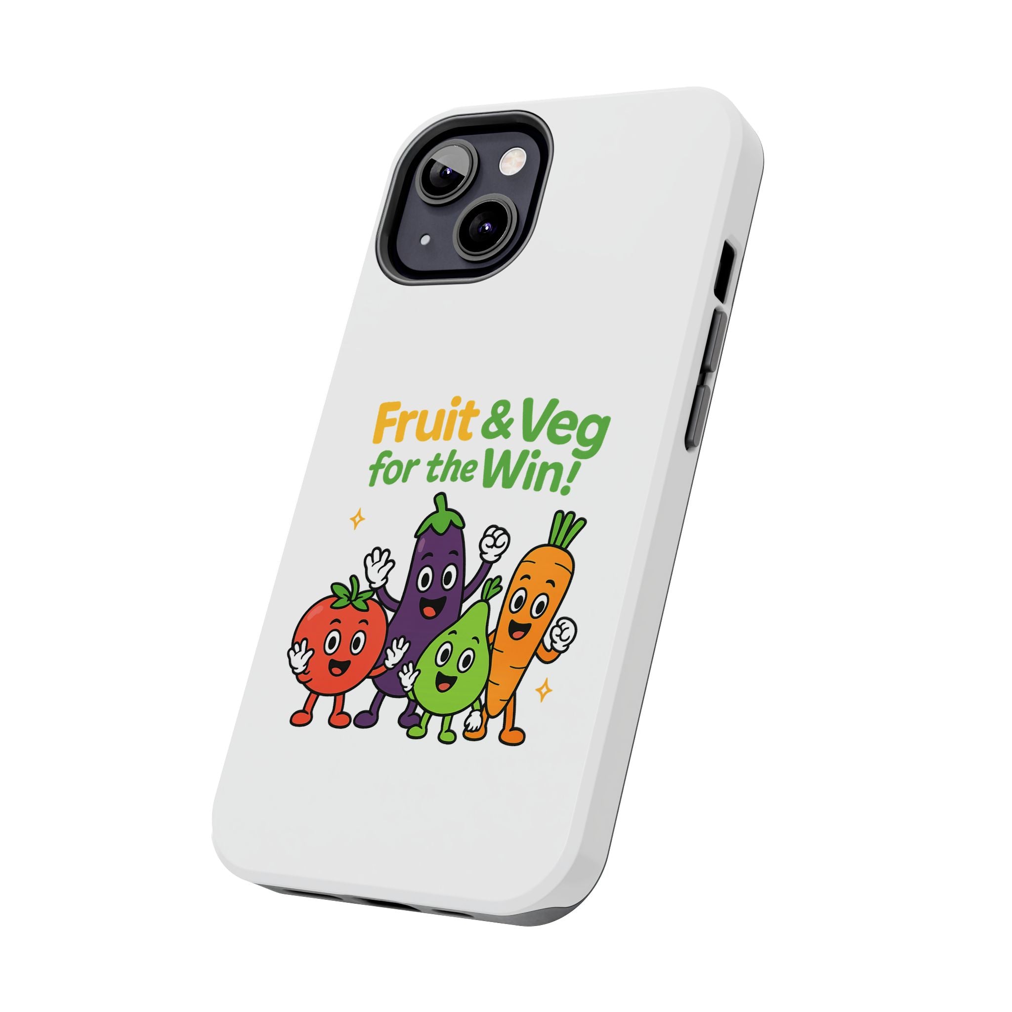 Phone Case — "Fruit & Veg for the Win!" Cute Healthy Veggie Design