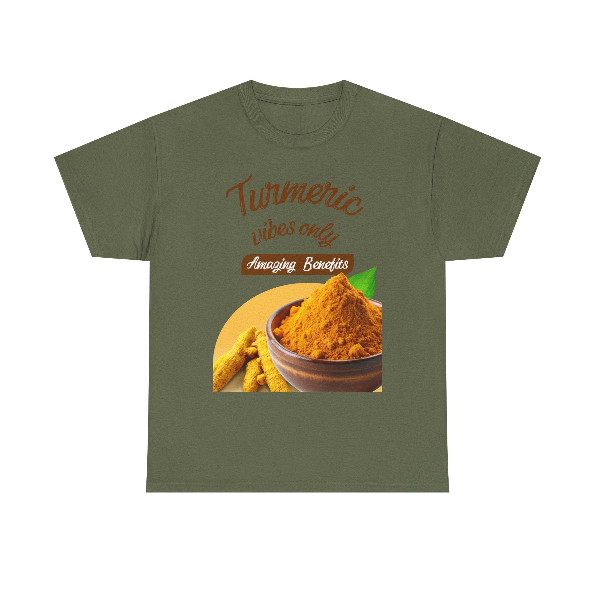 Turmeric Vibes Only Tee, Relaxed Unisex Cotton Shirt for Wellness Lovers, Great for Gifts, Health & Wellness Events, Casual Everyday Wear