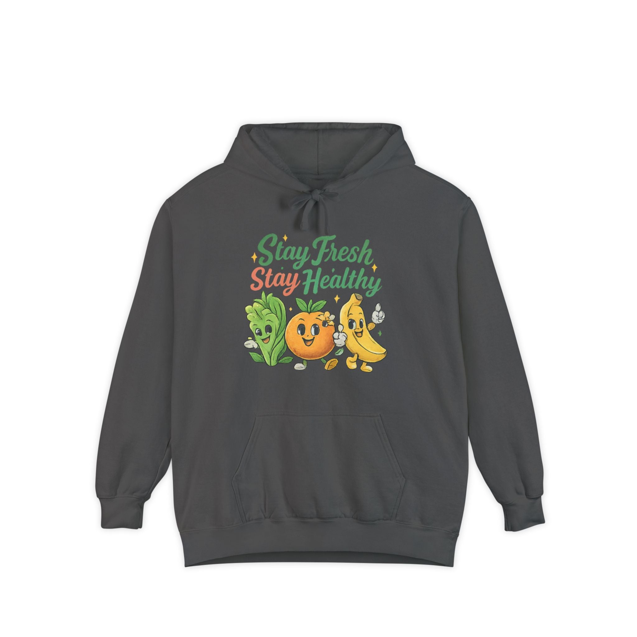 Stay Fresh Stay Healthy Hoodie — Cute Fruit & Veg Wellness Pullover