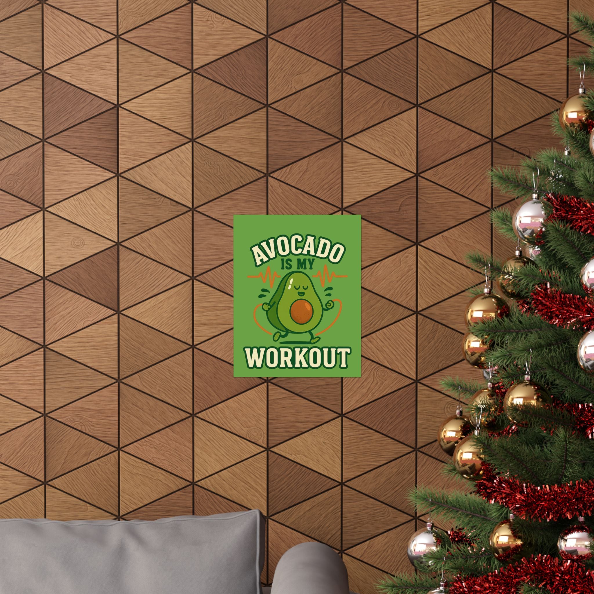 Avocado Workout Matte Vertical Poster, Funny Wall Art, Fitness Decor, Avocado Lover Gift, Gym Motivation, Quirky Home Decor