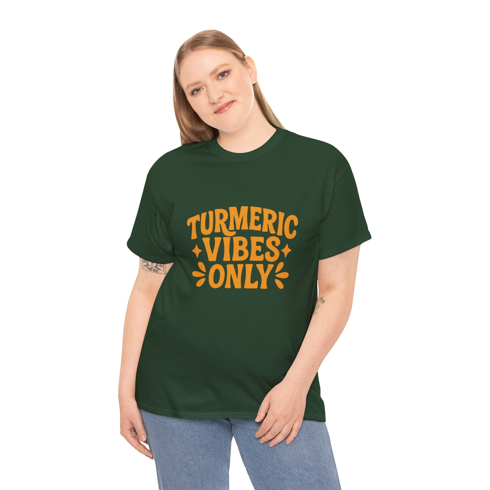 Turmeric Vibes Only Tee - Unisex Heavy Cotton Shirt for Wellness Lovers, Casual Wear, Gift for Friends, Summer Outfits, Mood-Boosting [...]