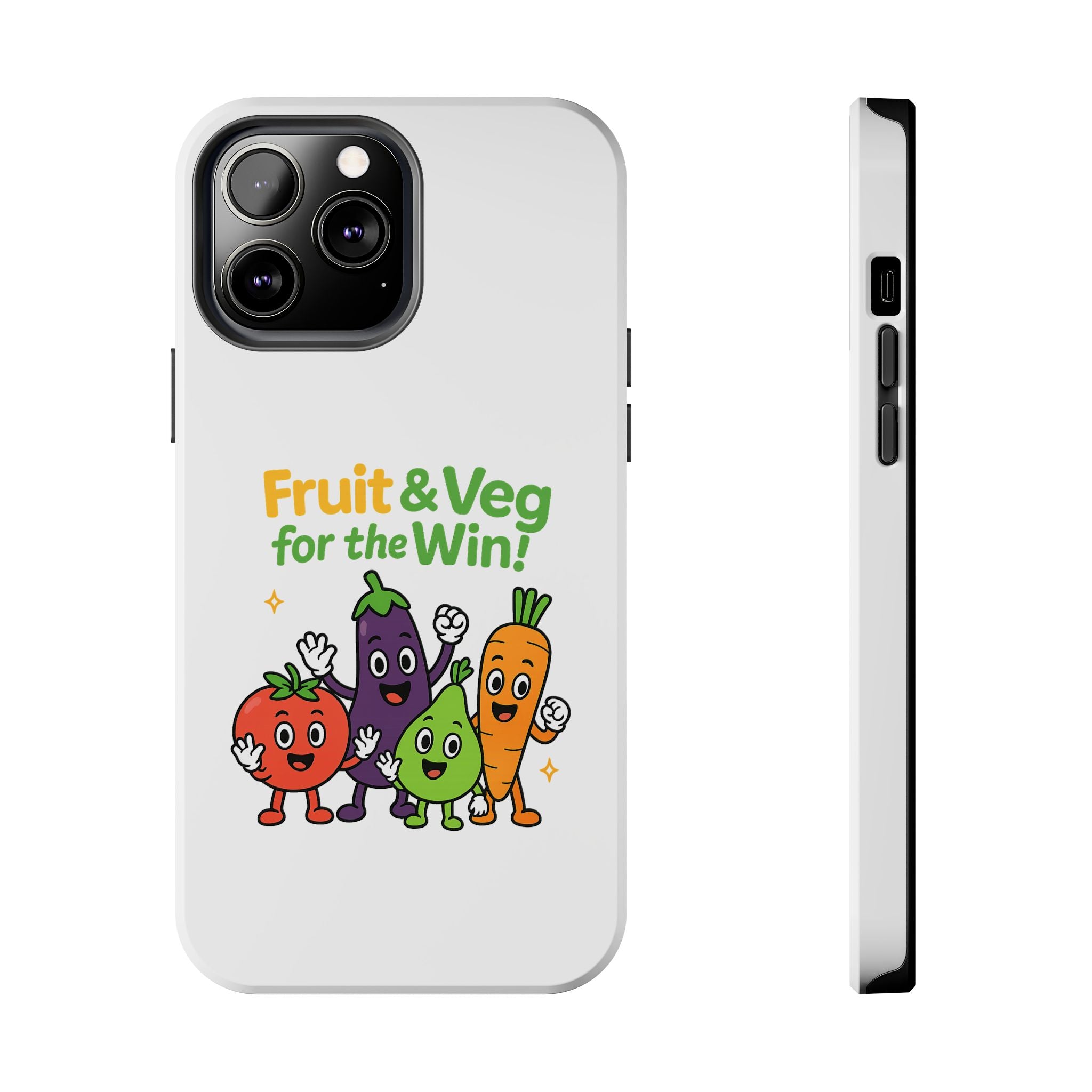 Phone Case — "Fruit & Veg for the Win!" Cute Healthy Veggie Design
