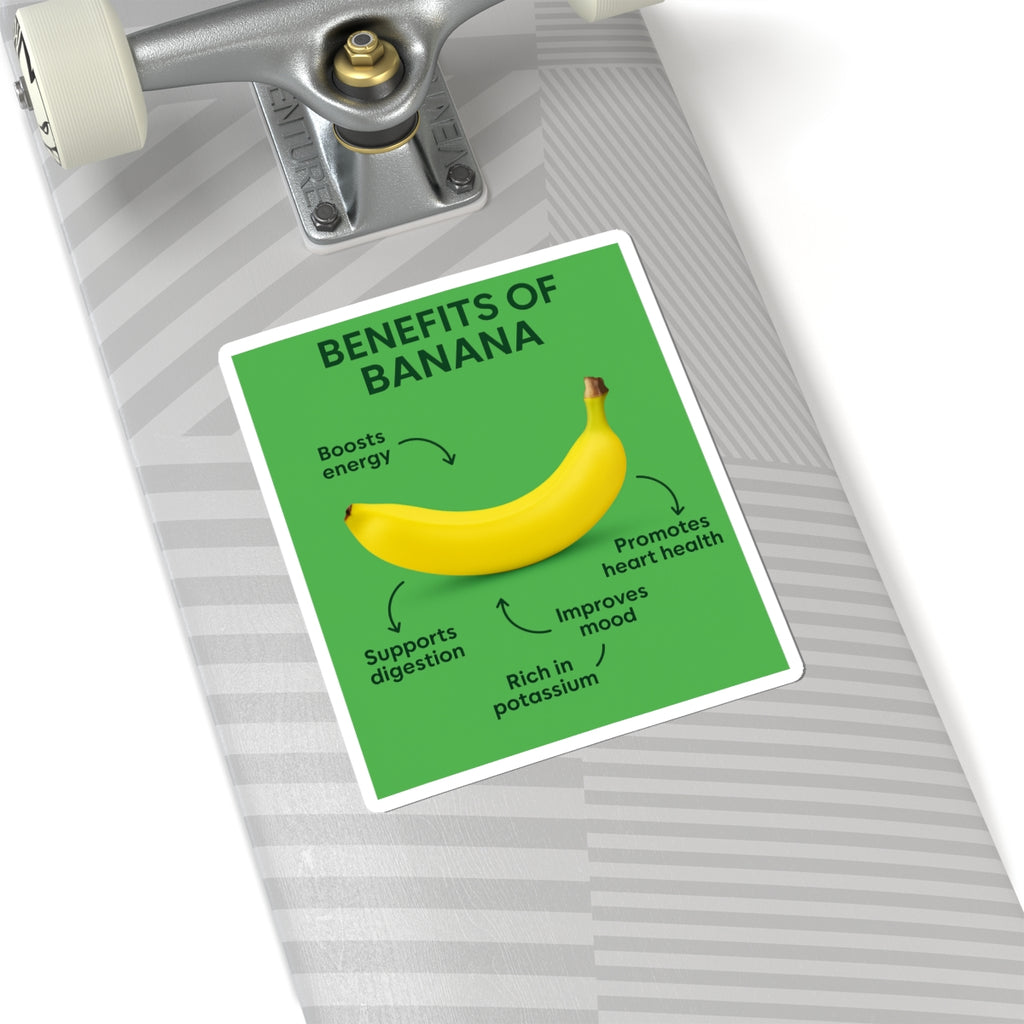 Banana Benefits Kiss-Cut Stickers - Fun, Educational, Colorful Decals for Laptops, Water Bottles, and Journals, Great Gift for Fruit [...]