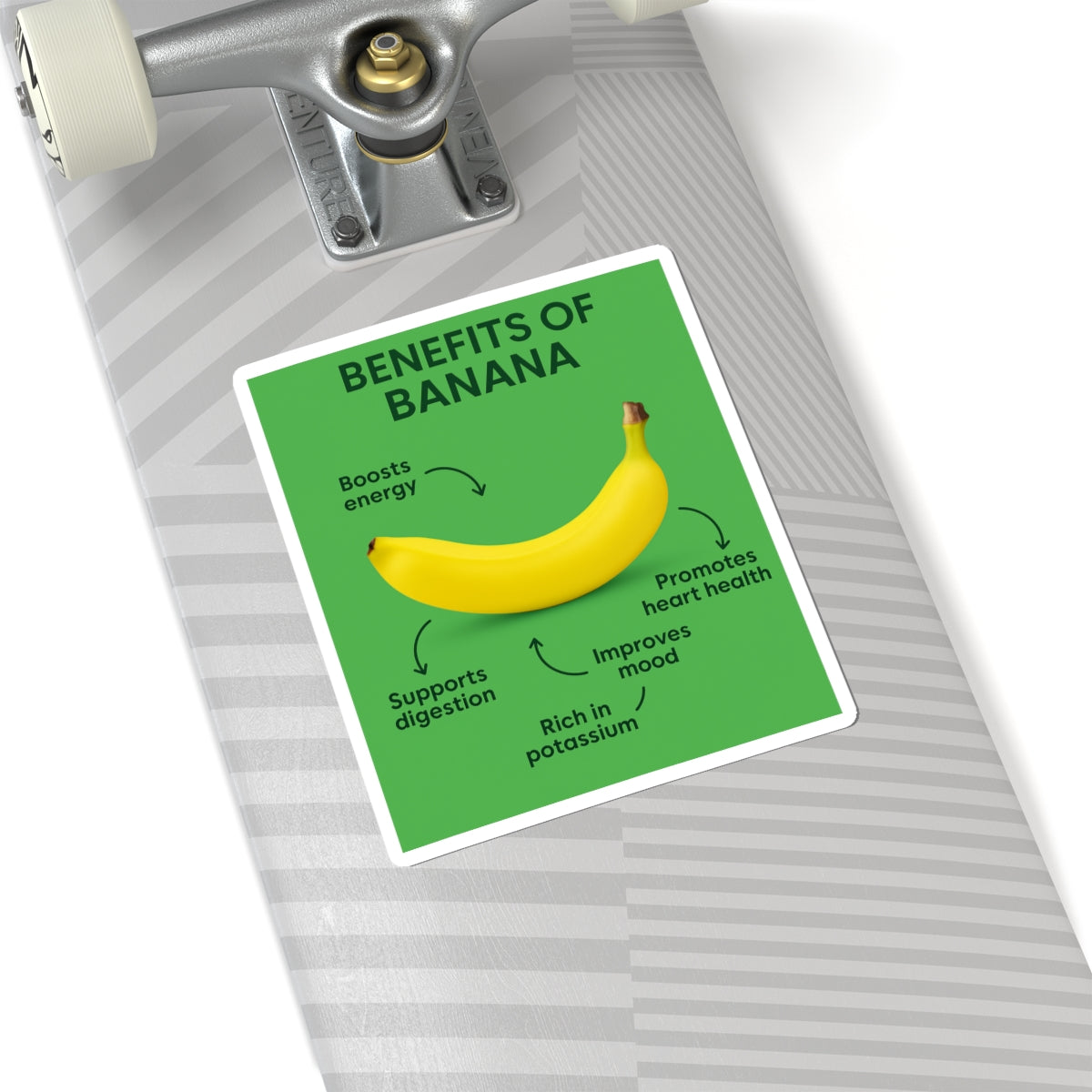 Banana Benefits Kiss-Cut Stickers - Fun, Educational, Colorful Decals for Laptops, Water Bottles, and Journals, Great Gift for Fruit [...]