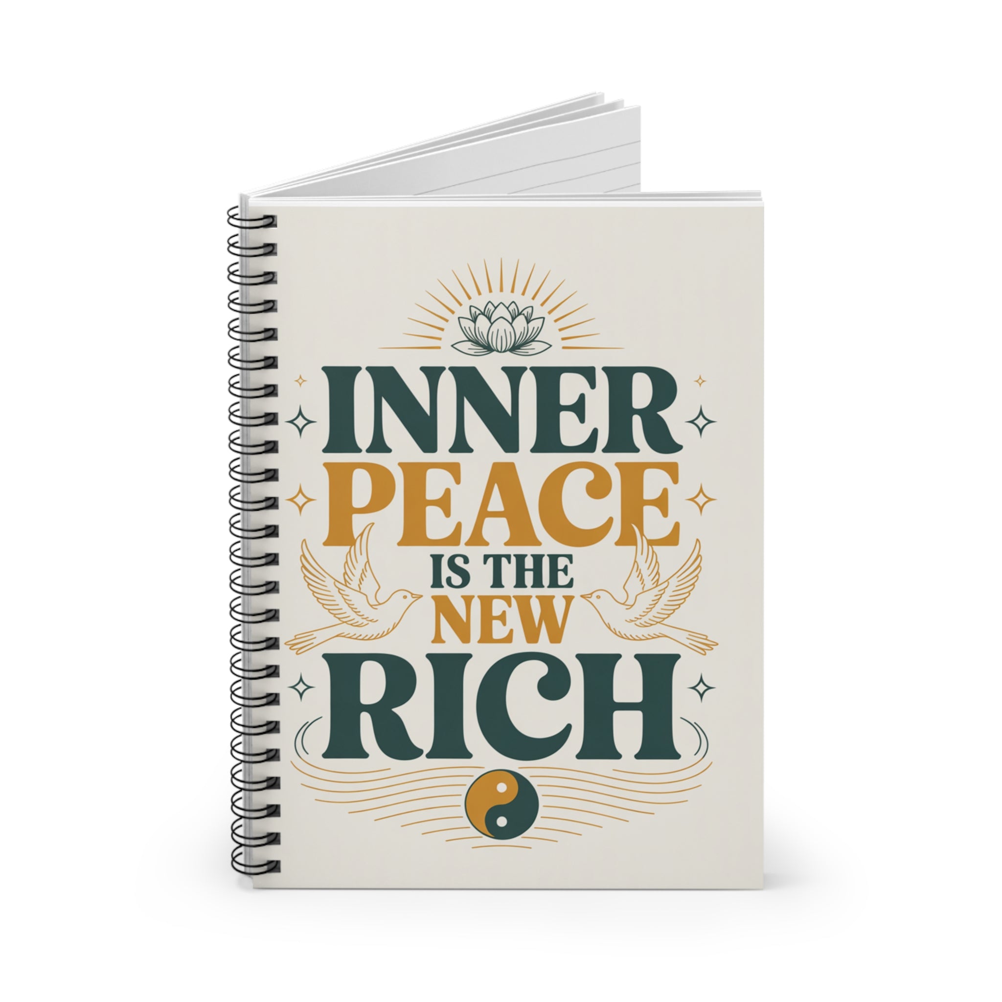 Inner Peace Spiral Notebook - A Mindful Companion for Your Thoughts