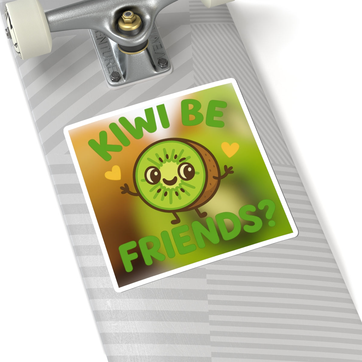 Cute Kiwi Friendship Sticker, Fun Laptop Decal, Gift for Friends, Cute Room Decor, Fruit Lover's Sticker, Whimsical Wall Art