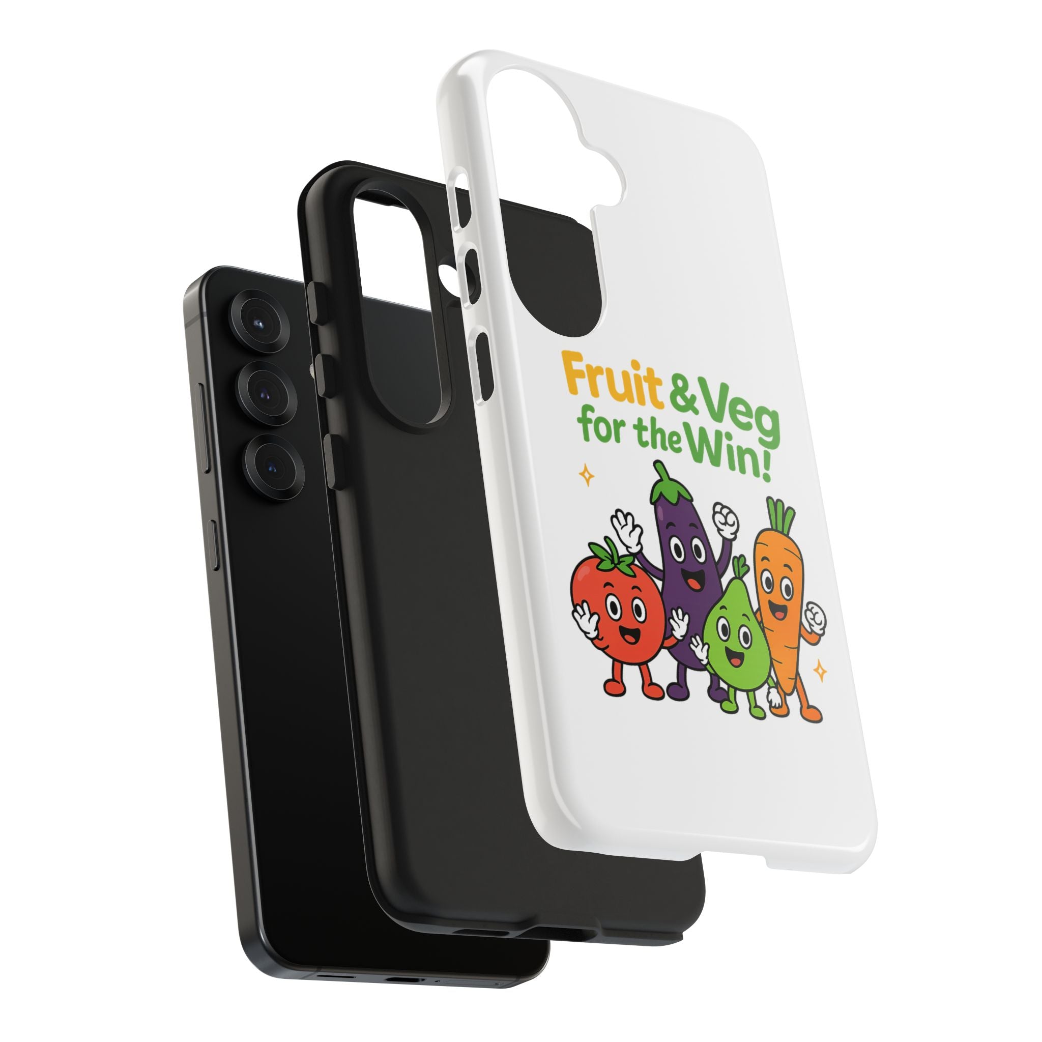 Phone Case — "Fruit & Veg for the Win!" Cute Healthy Veggie Design