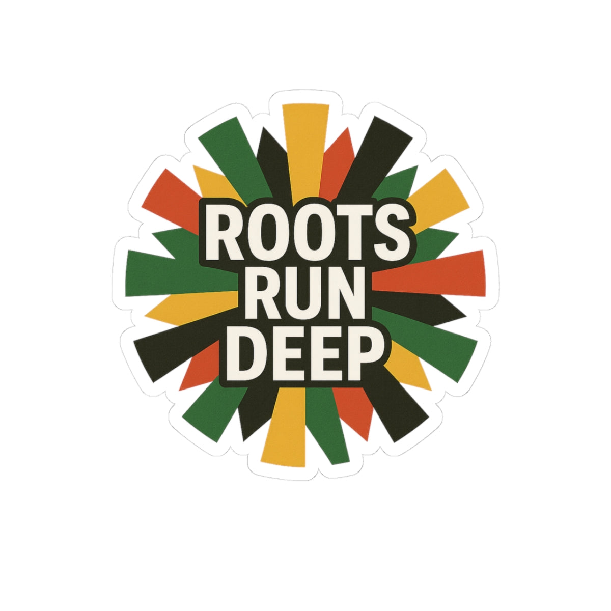 Vibrant Roots Run Deep Kiss-Cut Stickers for Personal Expression