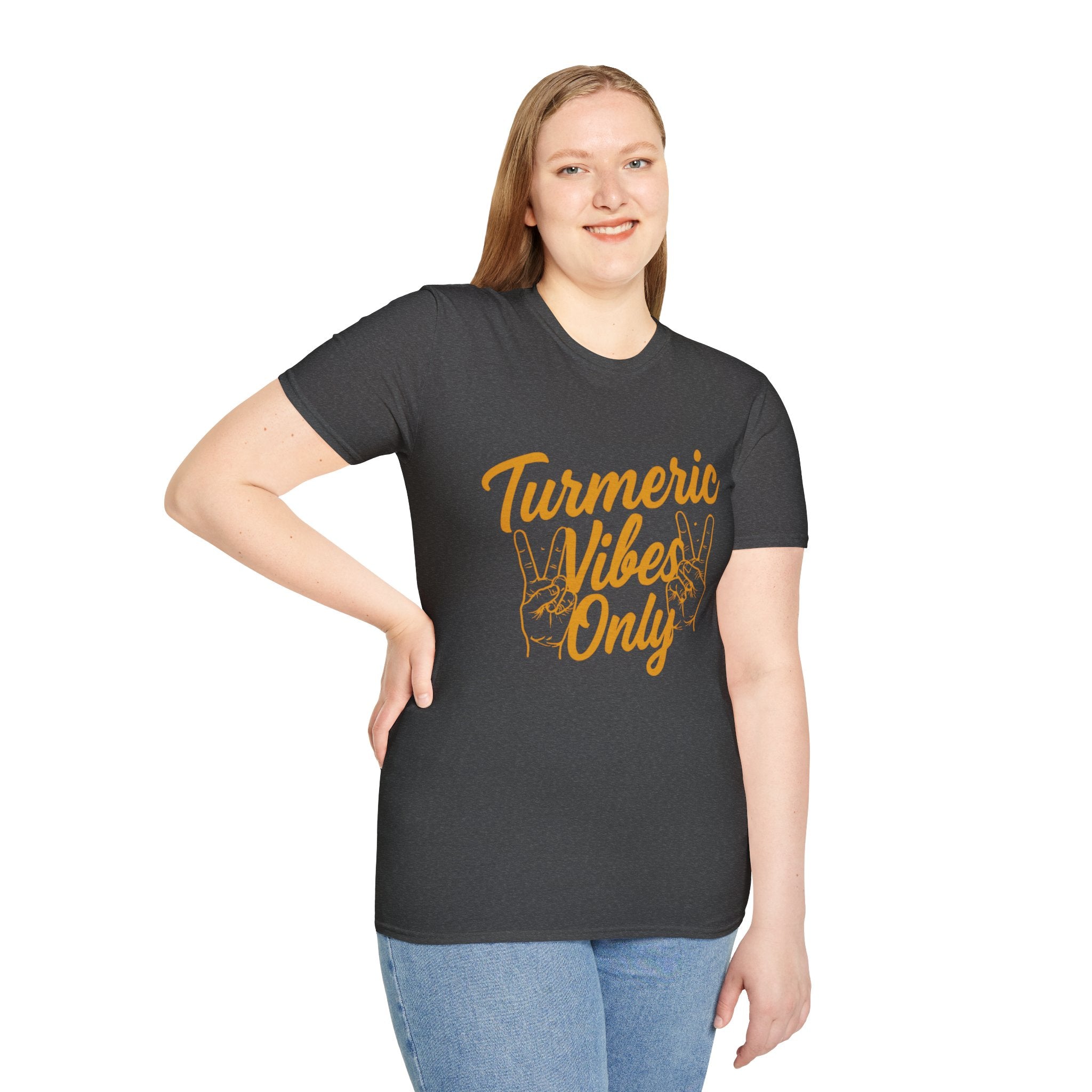 Turmeric Vibes Unisex T-Shirt, Positive Affirmation Tee, Comfortable Casual Wear, Summer Outfit, Gift for Wellness Enthusiasts