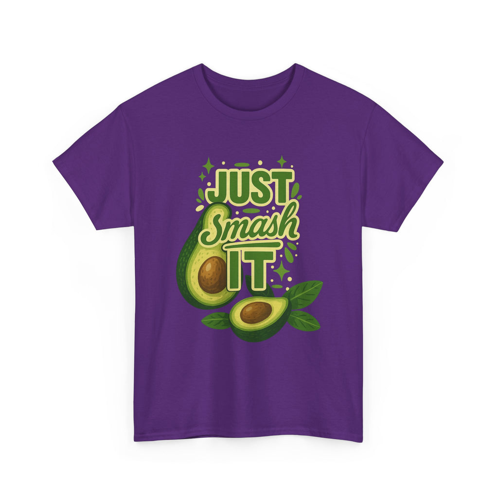 Avocado Lover Tee, Just Smash It T-Shirt, Funny Foodie Tee, Gift for Foodie Friends, Avocado Day Apparel, Casual Everyday Wear