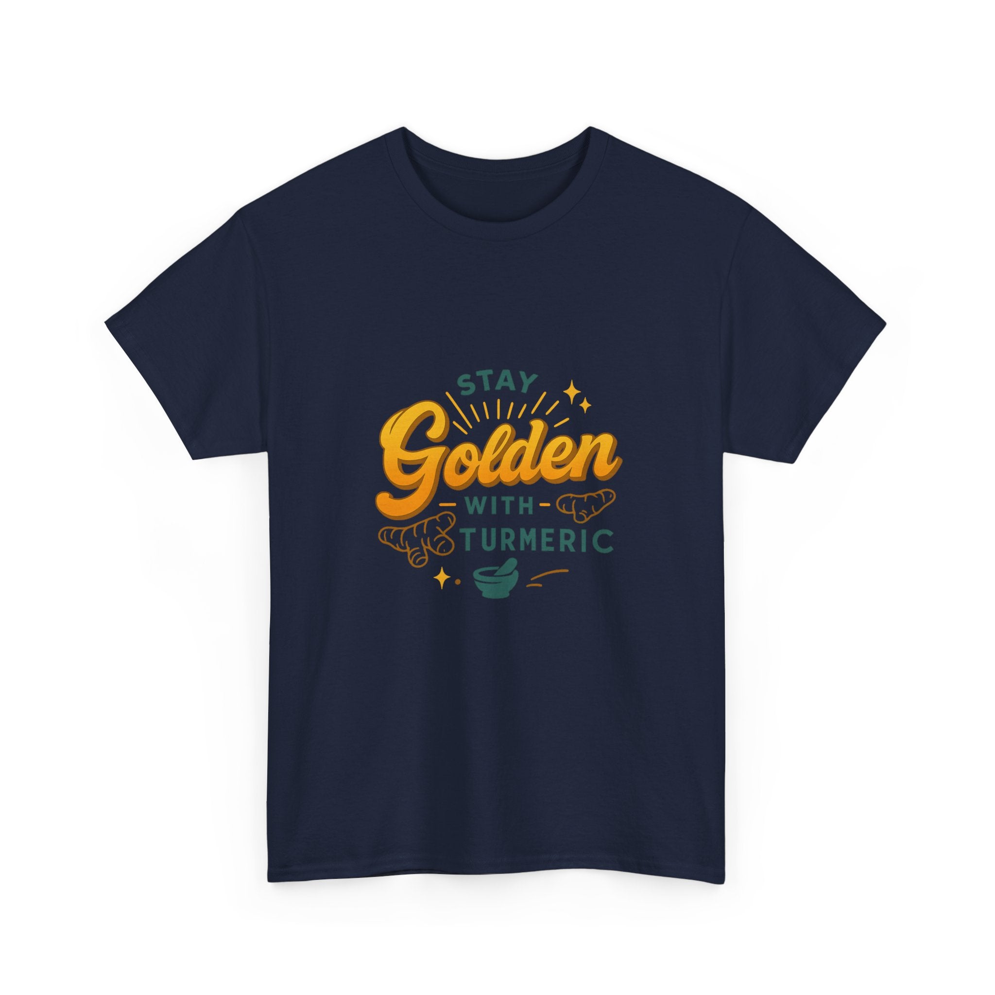 Stay Golden Turmeric Tee, Unisex Cotton T-Shirt, Health and Wellness Shirt, Gift for Herbalists, Eco-Friendly Fashion, Casual Wear
