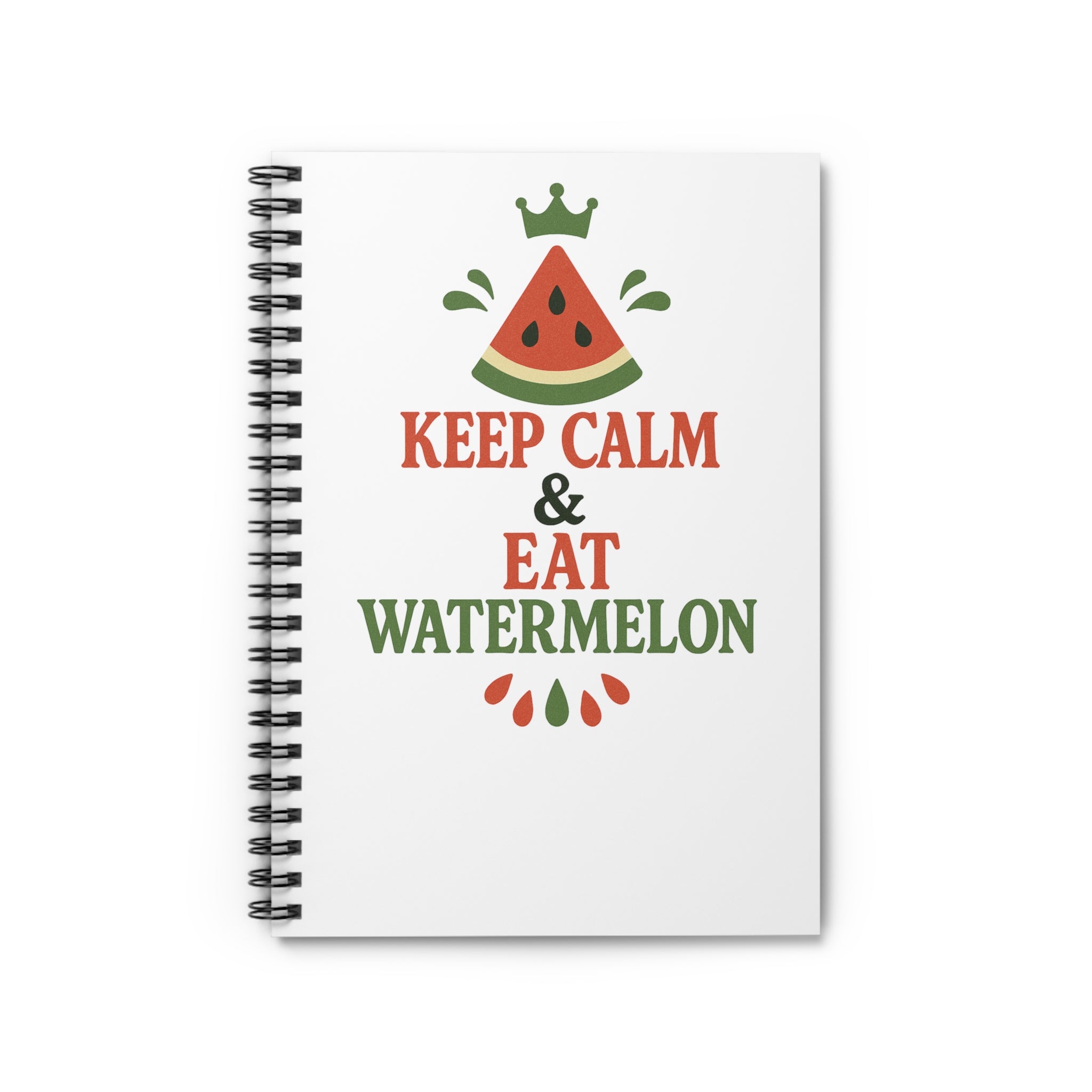 Watermelon Spiral Notebook - Keep Calm & Eat Watermelon Quote, Fun Journal for Food Lovers, Back to School Stationery, Summer Vibes, [...]