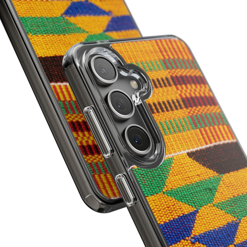 Kente Pattern Clear Impact-Resistant Phone Case