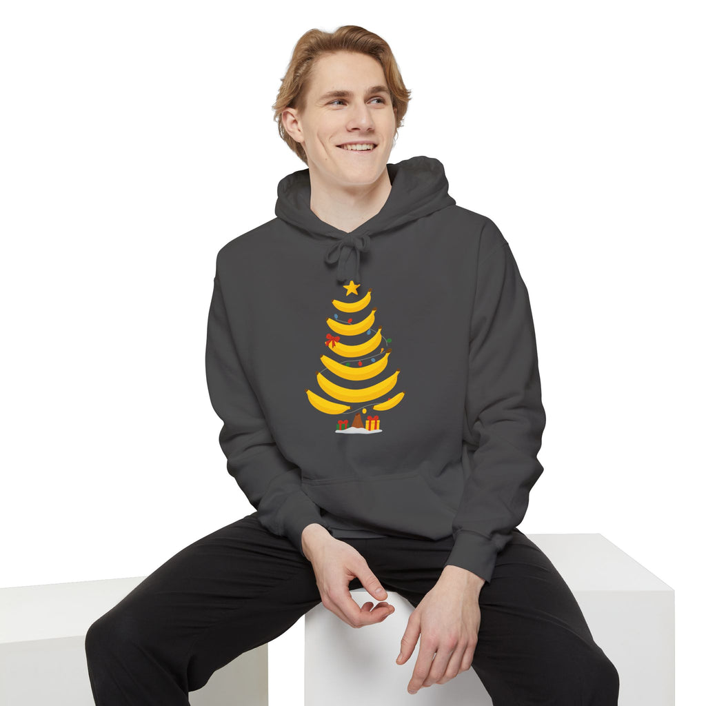 Banana Christmas Tree Hoodie — Novelty Holiday Sweatshirt