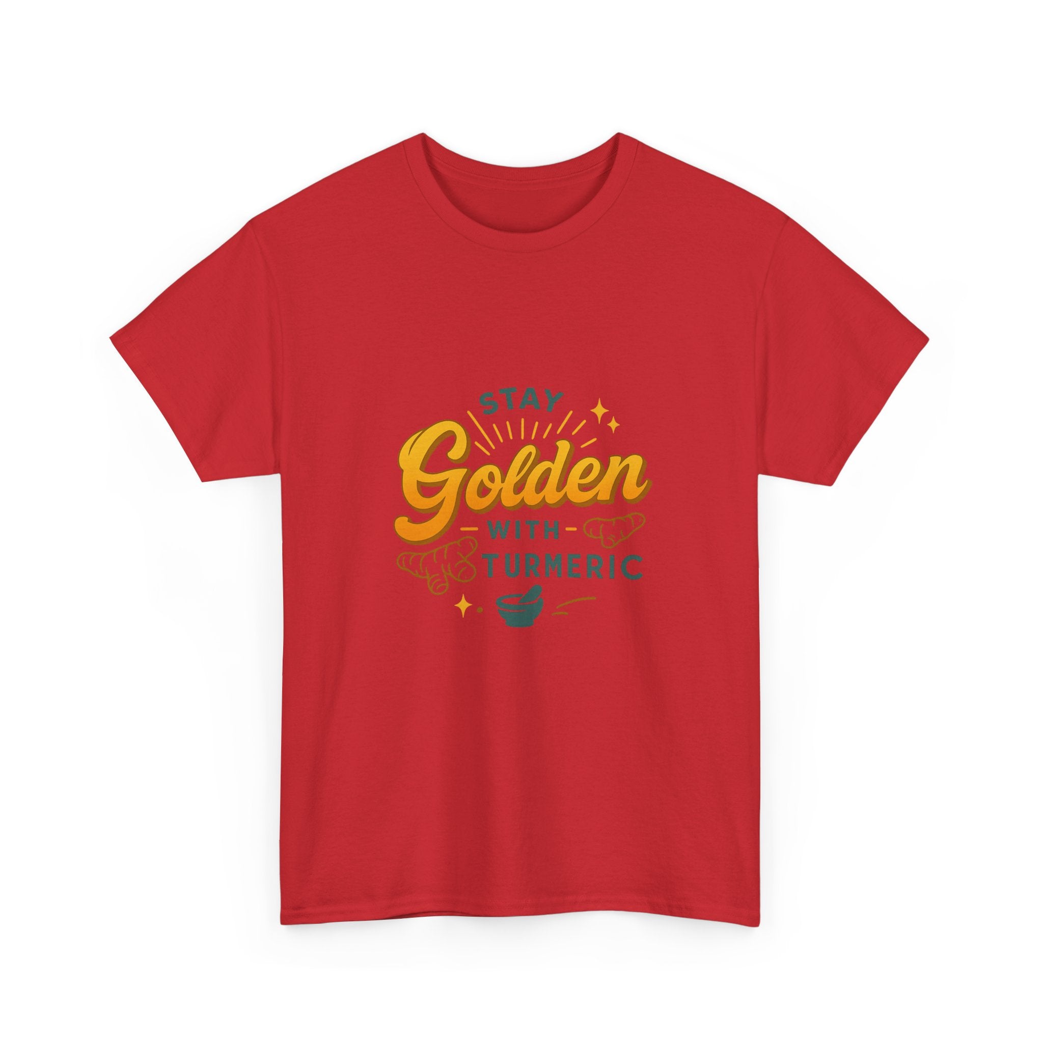 Stay Golden Turmeric Tee, Unisex Cotton T-Shirt, Health and Wellness Shirt, Gift for Herbalists, Eco-Friendly Fashion, Casual Wear