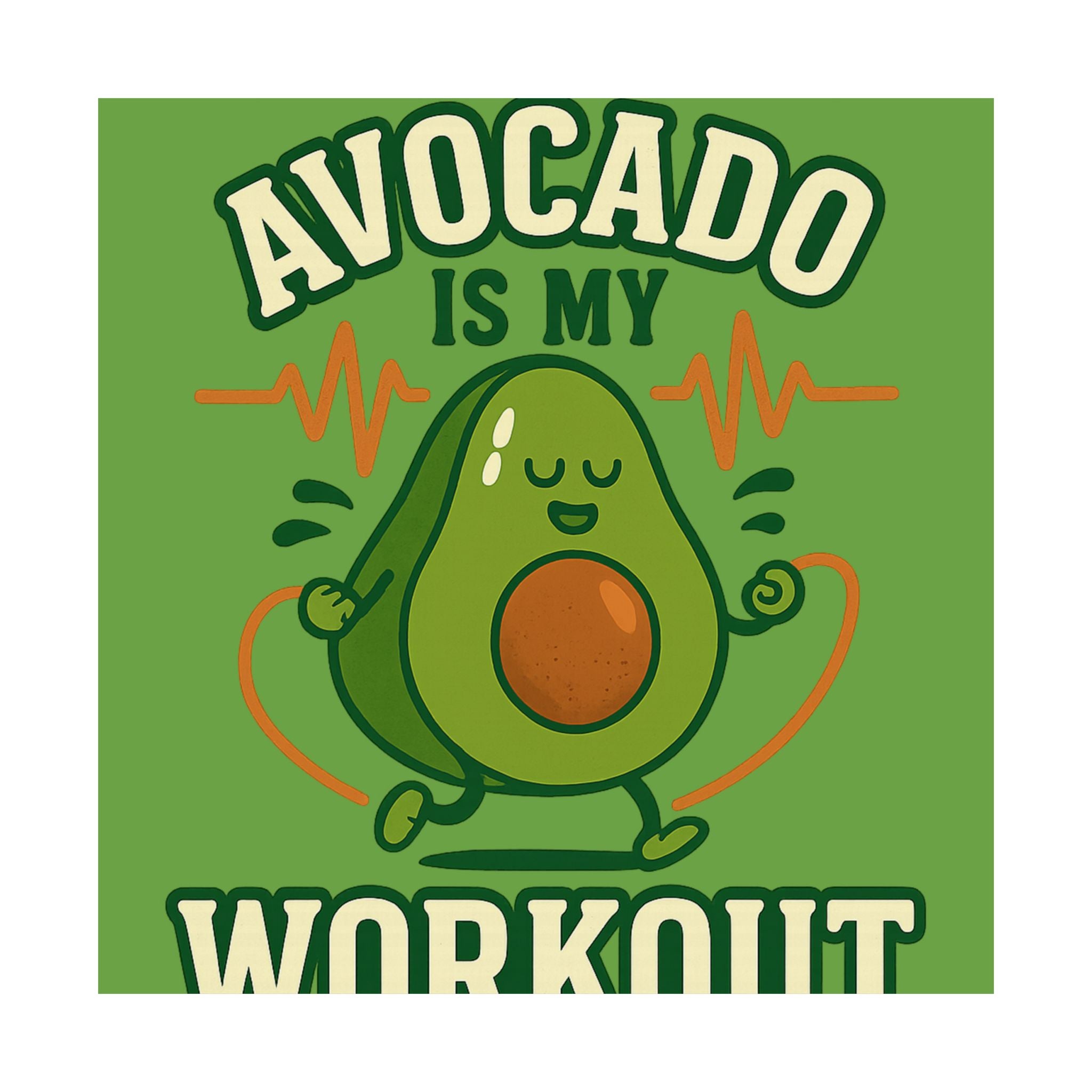 Avocado Workout Matte Vertical Poster, Funny Wall Art, Fitness Decor, Avocado Lover Gift, Gym Motivation, Quirky Home Decor