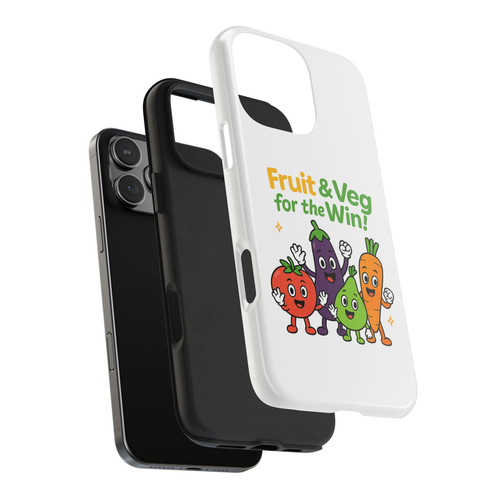Phone Case — "Fruit & Veg for the Win!" Cute Healthy Veggie Design