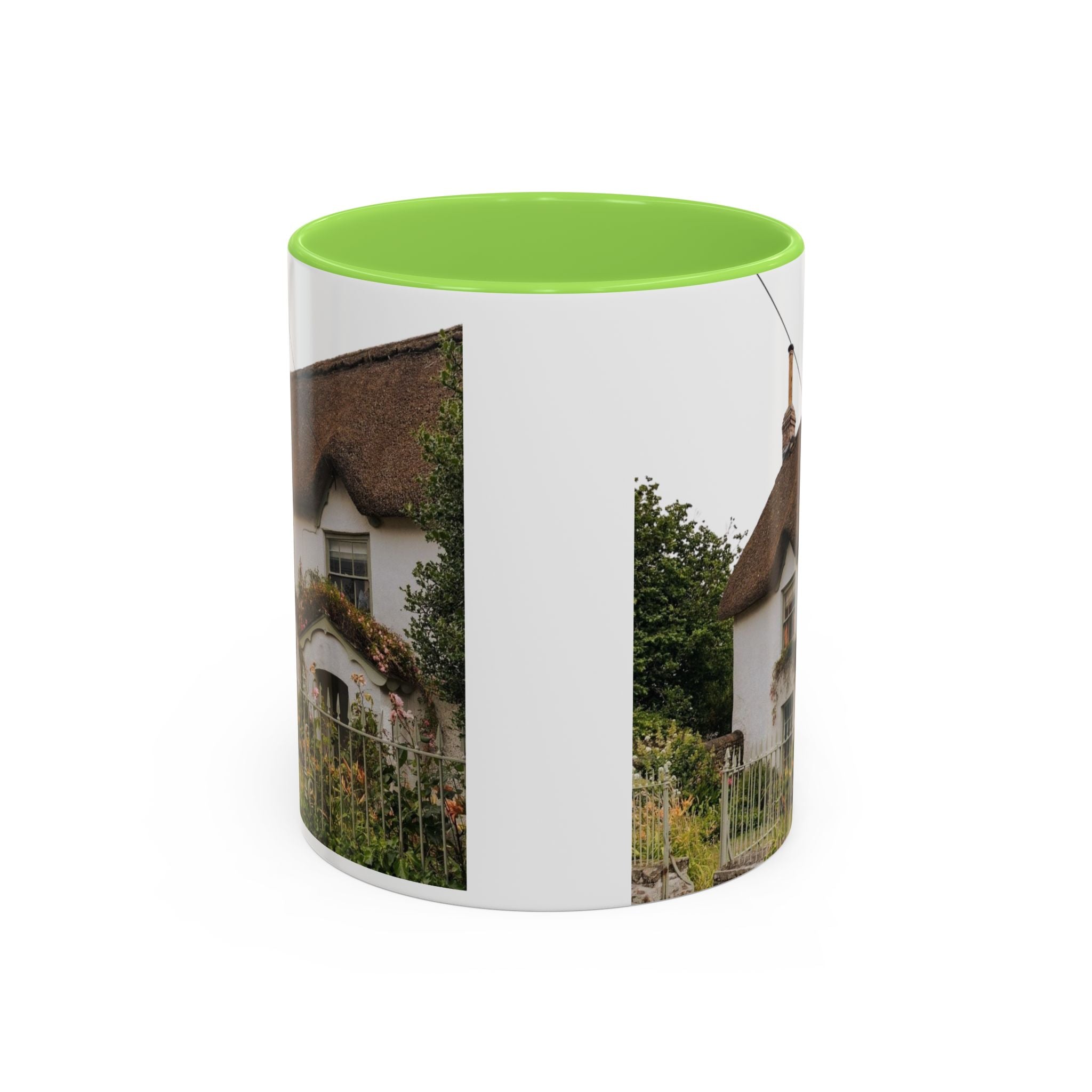 Thatched Cottage Photo Mug (11oz & 15oz) — Cozy English Cottage Scenic Coffee Cup