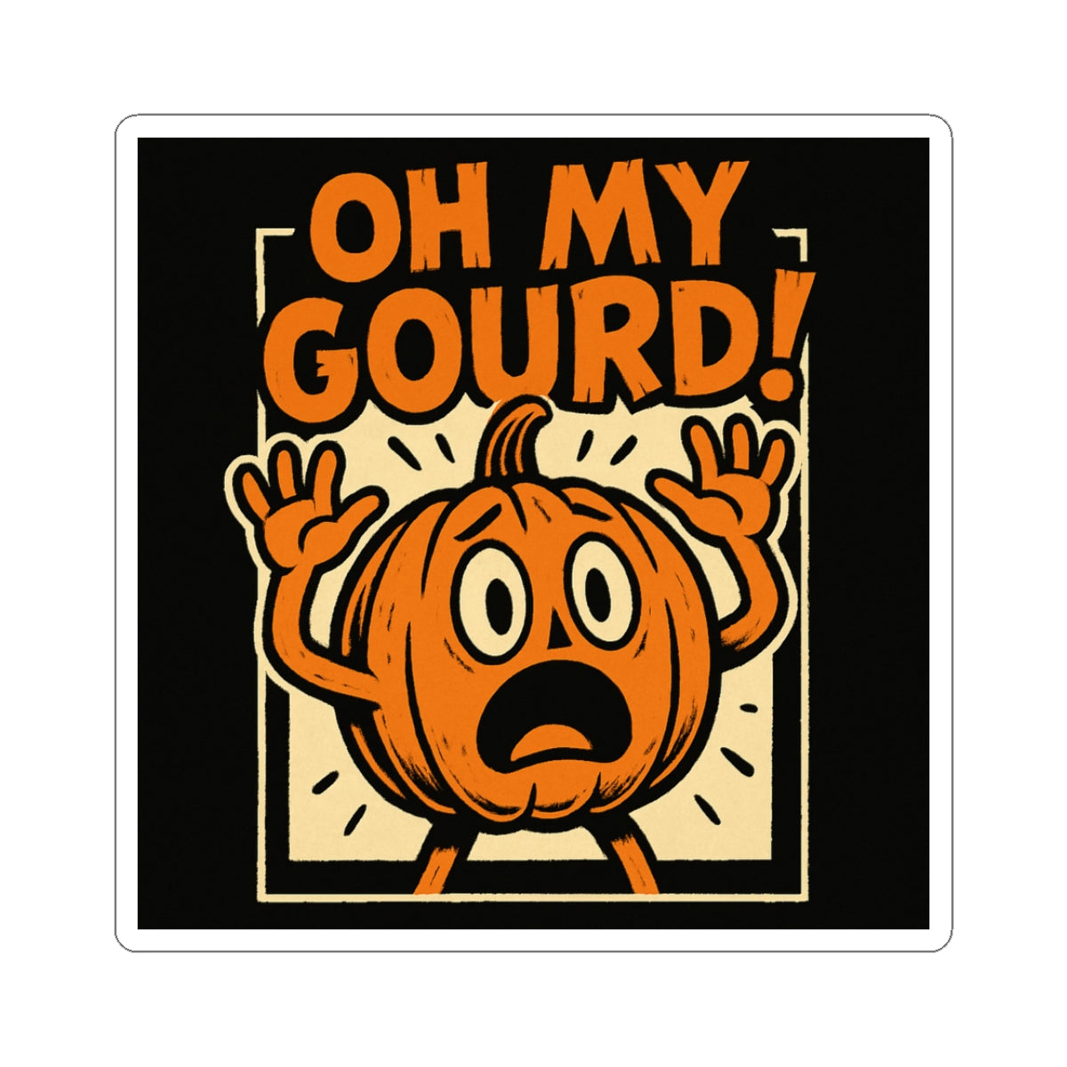 Funny Pumpkin Kiss-Cut Stickers, Customizable Fall Decor, Halloween Gift, Laptop Stickers, Holiday Cheer Decor