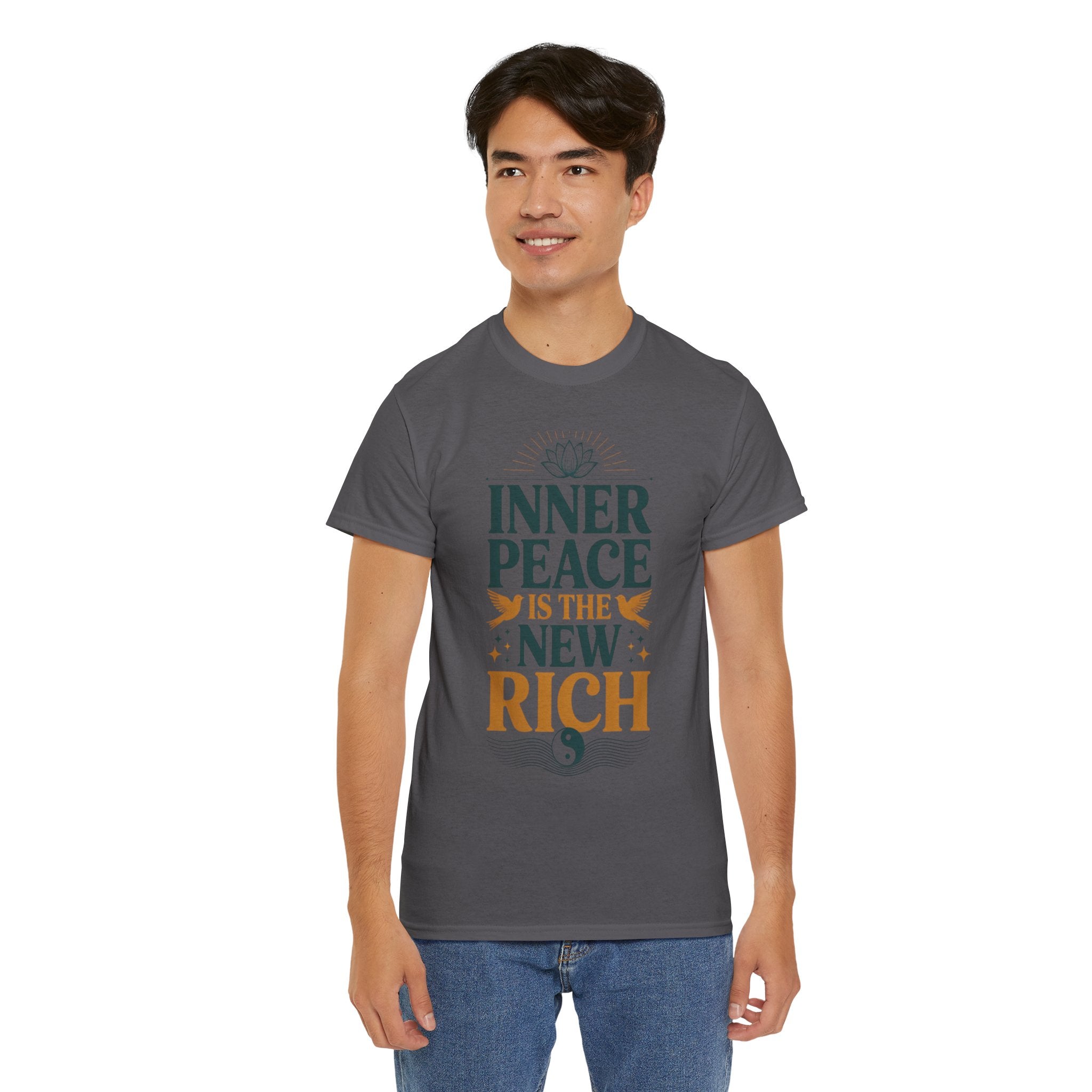 Inner Peace Unisex Heavy Cotton Tee - Mindfulness & Serenity Shirt