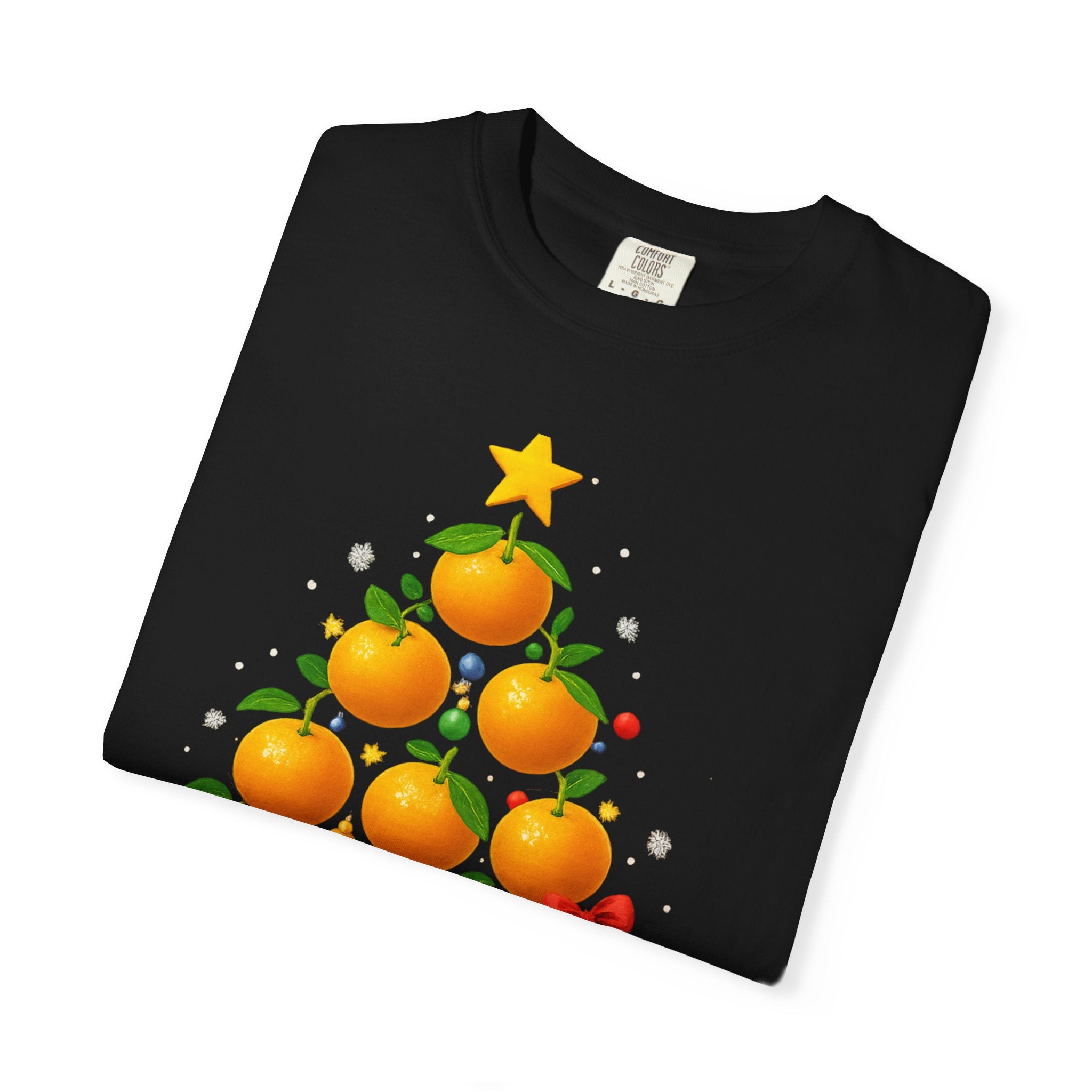 Orange Christmas Tree T-Shirt — Festive Citrus Holiday Tee